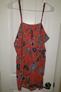 Orange paisley romper